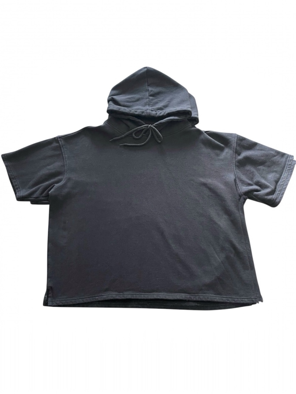 Yoba Black Short Sleeve Cotton Hoodie (L)